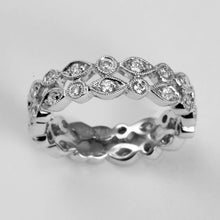 Load image into Gallery viewer, 18K White Gold Women Eternity Diamond Band Ring D0.96CT
