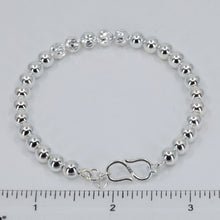 Load image into Gallery viewer, 99 Sterling Silver Woman Bead Soft Bangle 11.5 Grams
