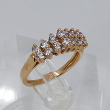 Load image into Gallery viewer, 14K Yellow Gold Round Cubic Zirconia Woman Cocktail Ring 3.5 Grams
