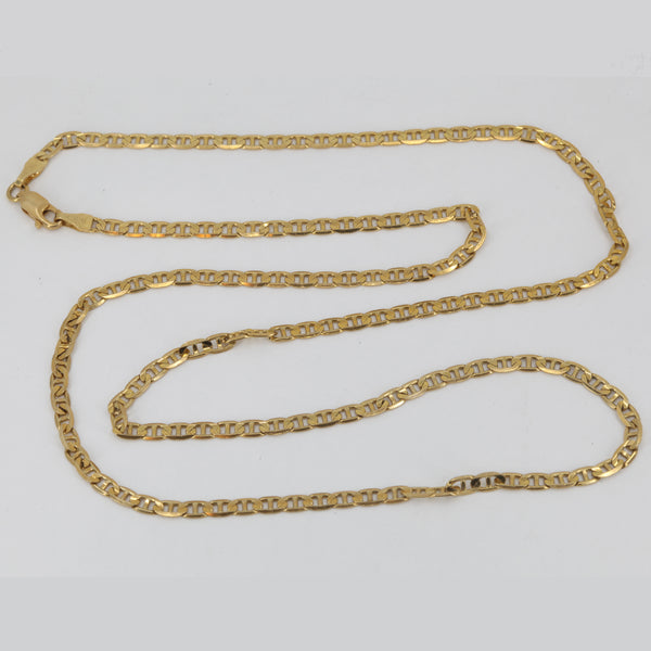 14K Solid Yellow Gold Anchor Link Chain 24" 10.2 Grams