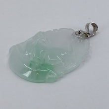 Load image into Gallery viewer, 14K Solid White Gold Jade Mouse Pendant 6.8 Grams
