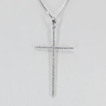 Load image into Gallery viewer, 18K Solid White Gold Diamond Cross Pendant D0.18 CT

