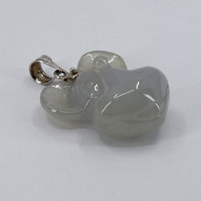 Load image into Gallery viewer, 14K Solid White Gold Jade Mouse Pendant 8.9 Grams
