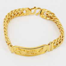 將圖片載入圖庫檢視器 24K Solid Yellow Gold Dragon Bracelet 58.1 Grams
