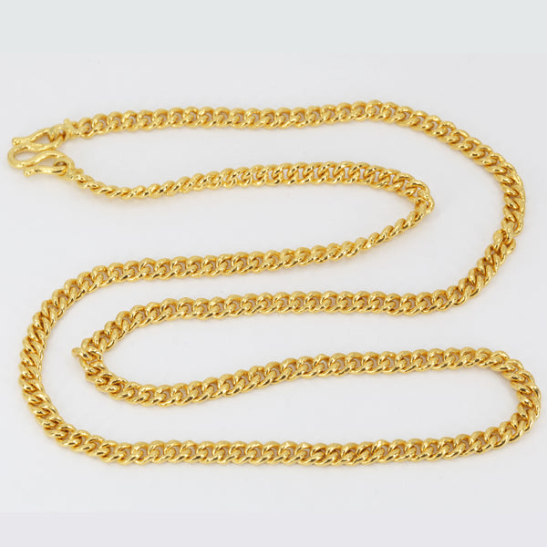 24K Solid Yellow Gold Cuban Link Chain 74 Grams 24"
