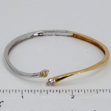 Load image into Gallery viewer, 18K Solid Two Tone Gold Diamond Bangle D0.53 CT
