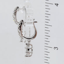 將圖片載入圖庫檢視器 18K Solid White Gold Diamond Hanging Earrings D0.92 CT
