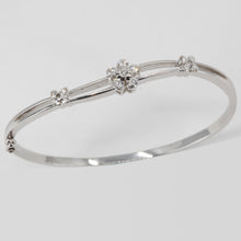 Load image into Gallery viewer, 18K Solid White Gold Diamond Bangle 0.68 CT
