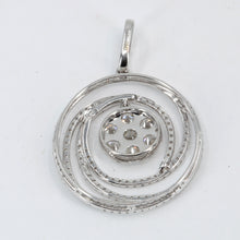 Load image into Gallery viewer, 18K White Gold Diamond Circle Flower Pendant D2.65 CT
