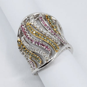 18K White Gold Color Diamond Ring 1.86 CT