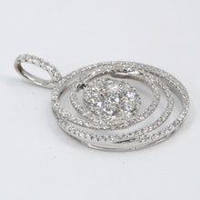 Load image into Gallery viewer, 18K White Gold Diamond Circle Flower Pendant D2.65 CT
