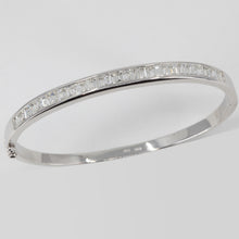 Load image into Gallery viewer, 14K Solid White Gold Diamond Bangle 4.35 CT
