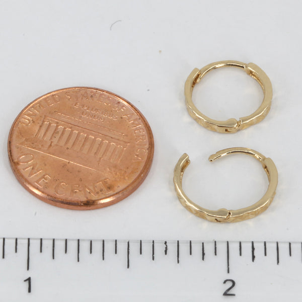 14K Yellow Gold Hoop Earrings 0.9 Grams