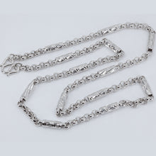 Load image into Gallery viewer, Platinum Barrel Link Chain 38.1 Grams 21.5&quot;
