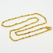 Load image into Gallery viewer, 24K Solid Yellow Gold Design Link Chain Necklace 8.58 Grams 18&quot;
