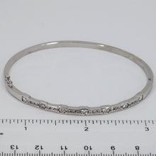 Load image into Gallery viewer, 14K Solid White Gold Diamond Bangle D1.22 CT
