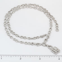 將圖片載入圖庫檢視器 18K Solid White Gold Diamond Necklace 1.86 CT
