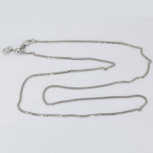 Load image into Gallery viewer, 18K Solid White Gold Adjustable Link Chain Maximum 19&quot; 3.9 Grams
