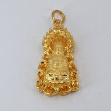 Load image into Gallery viewer, 24K Solid Yellow Gold Guan Yin Goddess Of Mercy Pendant 10 Grams
