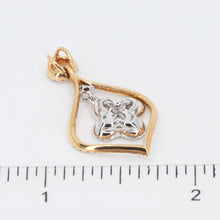 Load image into Gallery viewer, 18K Solid Two Tone Rose White Gold Diamond Pendant D0.97 CT
