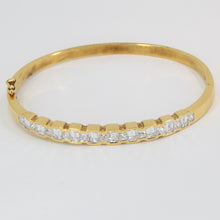 Load image into Gallery viewer, 18K Solid Yellow Gold Diamond Bangle 5.68 CT

