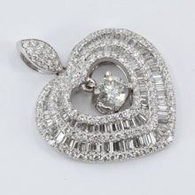 Load image into Gallery viewer, 18K White Gold Diamond Heart Pendant CD0.60CT SD2.98CT
