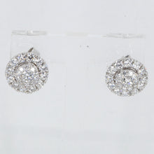 Load image into Gallery viewer, 18K Solid White Gold Diamond Stud Earrings D1.50 CT
