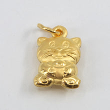 將圖片載入圖庫檢視器 24K Solid Yellow Gold Puffy Zodiac Tiger Pendant 2.5 Grams

