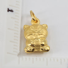 Load image into Gallery viewer, 24K Solid Yellow Gold Puffy Zodiac Tiger Pendant 2.5 Grams
