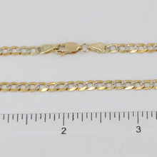 將圖片載入圖庫檢視器 14K Solid Yellow Gold Stone Cut Cuban Link Chain 24&quot; 9.8 Grams
