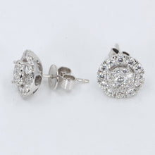 Load image into Gallery viewer, 18K Solid White Gold Diamond Stud Earrings D1.50 CT
