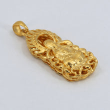 Load image into Gallery viewer, 24K Solid Yellow Gold Guan Yin Goddess Of Mercy Pendant 5.9 Grams
