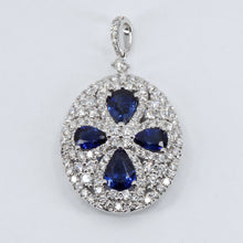 Load image into Gallery viewer, 18K White Gold Diamond Sapphire Pendant S2.47CT D1.75CT

