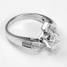 將圖片載入圖庫檢視器 18K White Gold Women Marquise Diamond Ring CD0.88CT

