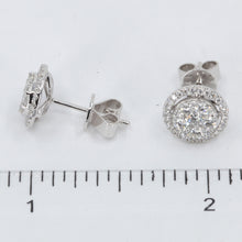 將圖片載入圖庫檢視器 18K Solid White Gold Diamond Stud Earrings D0.88 CT
