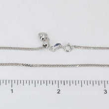Load image into Gallery viewer, 18K Solid White Gold Adjustable Link Chain Maximum 18&quot; 3.6 Grams
