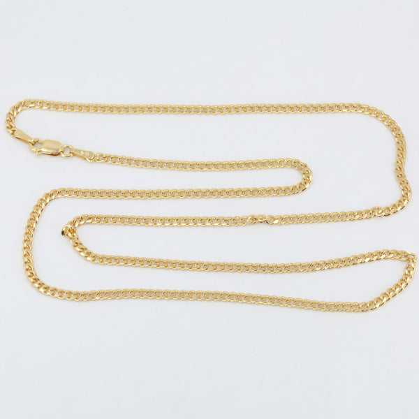 14K Solid Yellow Gold Cuban Link Chain 20" 7.4 Grams
