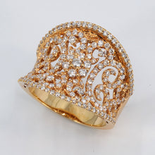 Load image into Gallery viewer, 18K Rose Gold Diamond Women Ring 1.25 CT
