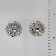 將圖片載入圖庫檢視器 18K White Gold Diamond South Sea White Pearl French Clip Earrings D2.70 CT
