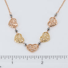 Load image into Gallery viewer, 18K Solid Rose Gold Link Chain Necklace with Heart Pendant 16&quot; 3.3 Grams
