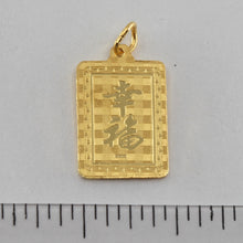 Load image into Gallery viewer, 24K Solid Yellow Gold Rectangular Zodiac Monkey Pendant 2.7 Grams
