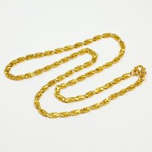 Load image into Gallery viewer, 24K Solid Yellow Gold Design Link Chain 9.74 Grams 17&quot;
