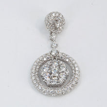 Load image into Gallery viewer, 18K White Gold Diamond Circle Flower Pendant D2.28 CT
