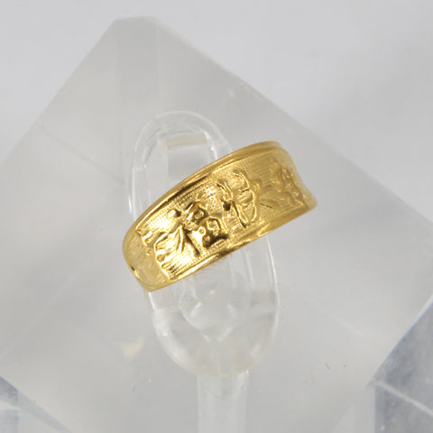 24K Solid Yellow Gold Baby Ring Band 1.2 Grams