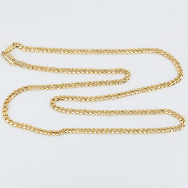 14K Solid Yellow Gold Cuban Link Chain 18" 10.3 Grams