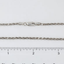 Load image into Gallery viewer, 14K Solid White Gold Rope Chain 16&quot; 9.3 Grams
