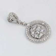 Load image into Gallery viewer, 18K White Gold Diamond Circle Flower Pendant D2.28 CT
