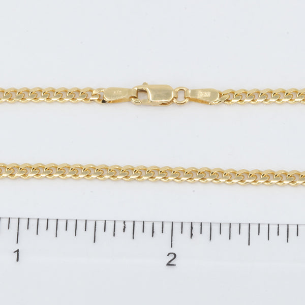 14K Solid Yellow Gold Cuban Link Chain 18" 10.3 Grams