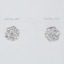 Load image into Gallery viewer, 18K Solid White Gold Diamond Stud Earrings D2.02 CT
