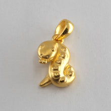 Load image into Gallery viewer, 24K Solid Yellow Gold 3D Zodiac Snake Hollow Pendant 1.5 Grams
